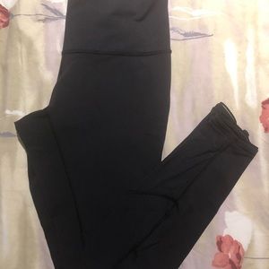 Lululemon Black Leggings with mesh leg detail
